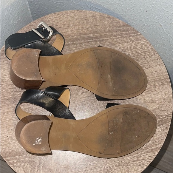 Franco Sarto 100% Leather Black Women's Sandals - Picture 5 of 11